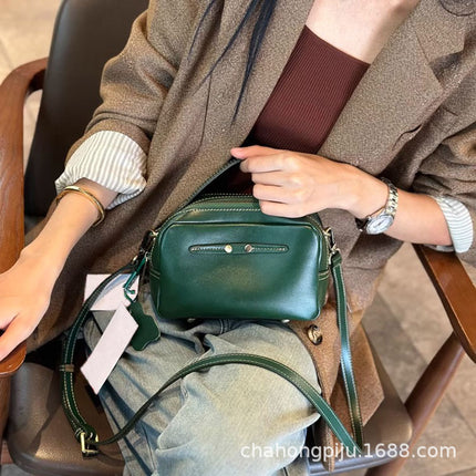 Bags, Crossbody Bags, Women's Versatile Handbags, Cowhide New Style, Niche Design, Genuine Leather Women's Bags, High-End Shoulder Bags