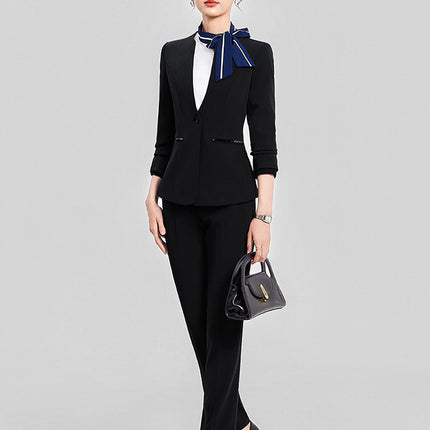 Professional suit Women's Autumn High-end Fashion Temperament Hotel Front Desk Women's Work Clothes Beauty Salon Jewelry Store Tooling
