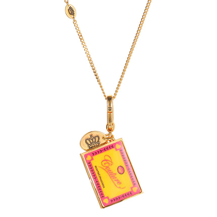 Light Luxury and High-End Enamel Glaze Printed Letters Can Open Chocolate Square Box Pendant Necklace Women's Pendant Accessories