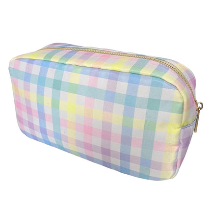 Cross-border Hot New Rainbow Plaid Waist Bag Nylon Waterproof Women Crossbody Bag Travel Outdoor Sports Chest Bag