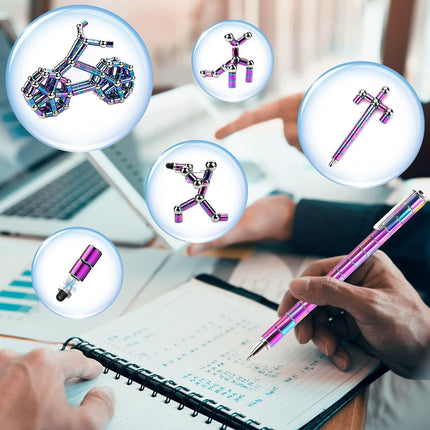 Magnetic Pen Magnetic Ring TikTok Black Technology Magnet Pen Metal Magnetic Magnet Water Pen Gift Box Magnetic Pen Accessories