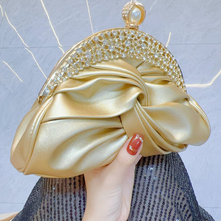 New Cross-border Socialite Clutch Bag Rhinestone Evening Dress Women's Bag Chain Crossbody Bag Evening Banquet Bag Gift Bag Bridal Bag