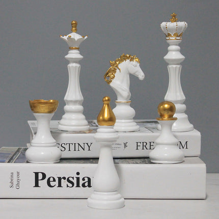 Creative home decoration chess resin decoration window home decoration black white chess ornaments