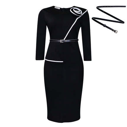 D551 Foreign Trade Women's Wear 2024 Spring New Fashion Elegant OL Tongle Pencil Skirt Hip African dress