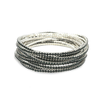 2.0mm Superfine Rhinestone Bracelet Stretch Bridal Bracelet Korean Style Single Row Flash Diamond Stretch Crystal Bracelet