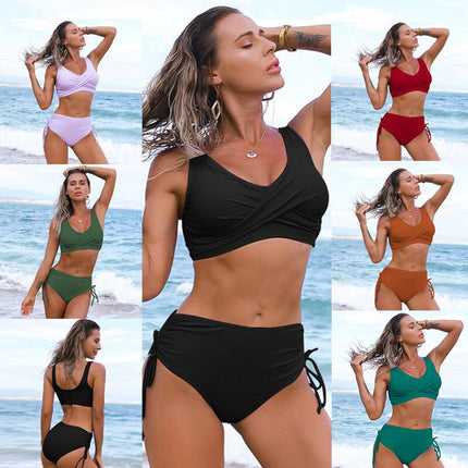2023 new European and American swimsuit women cross-border sexy split bikini swimsuit in stock wholesale ins wind bikini