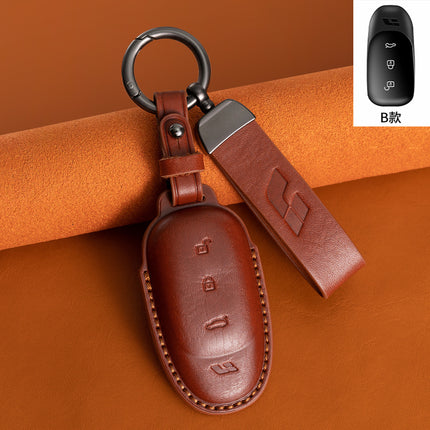 Suitable for Ideal L9 Key Cover L8 Car 2024 L7 L6 Ideal One Genuine Leather First Layer Cowhide Vegetable Tanned Leather