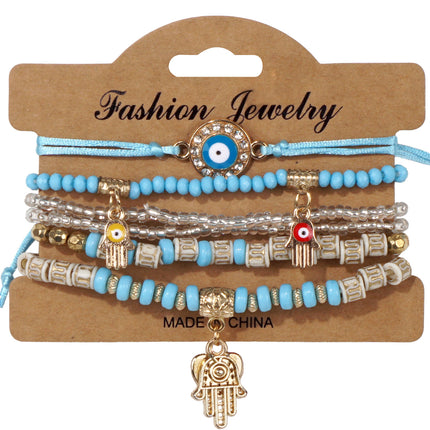 European and American Cross-Border Hot-Selling New Bohemian Bracelets Creative Tassel Multi-Layer Beaded Bracelets Fashion Jewelry