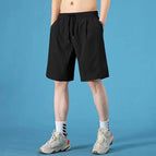 [Four-color ice silk shorts] Black / M