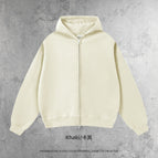 Boxy version of zipper shirt-khaki / S