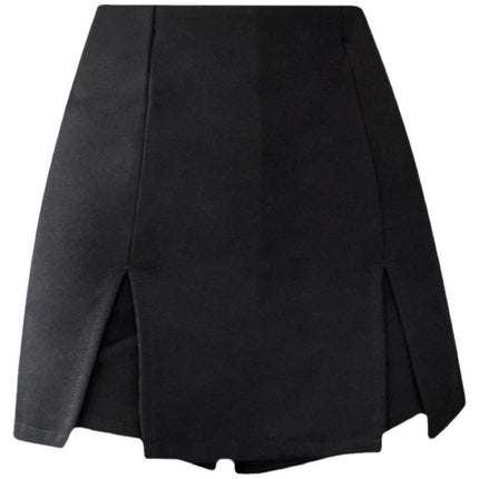 Waist Bag Hot Girl A- Line Skirt Culottes Women's Summer Half-length Sexy Hot Pants Style High Sweet Hot Hip Super Shorts Casual Split