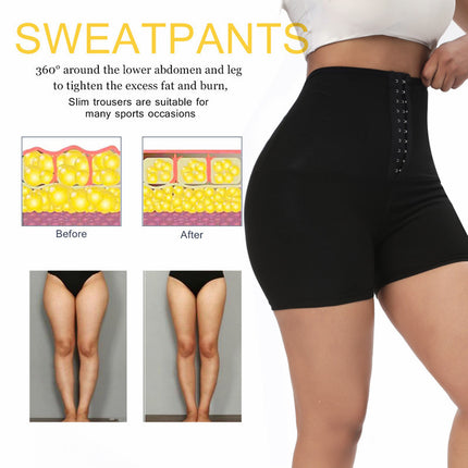 Cross-Border Sweat Pants Yoga Clothes Tight-Fitting High-Waisted Buttoned Waist Shaping Yoga Pants Fitness Sportswear Sweat Pants Women's Butt Lift