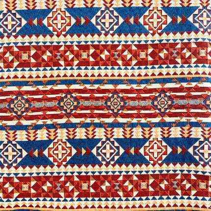 Ethnic style yarn-dyed jacquard cloth geometric stripes home fabric tablecloth sofa cloth decorative cloth for clothes in stock wholesale
