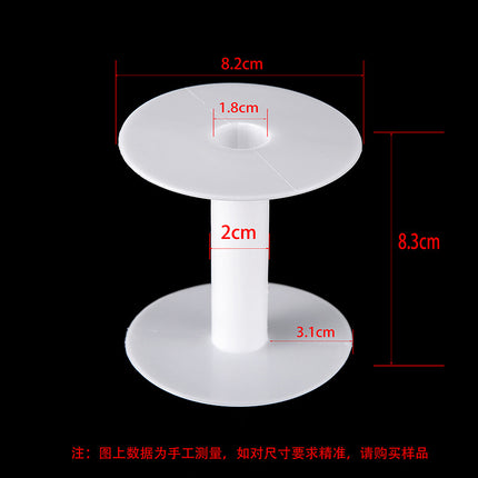 Transparent round I-shaped bobbin bobbin wool fishing line storage cylinder plastic empty coil winding barrel pipe
