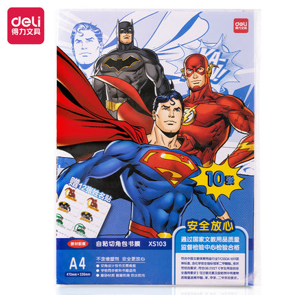 Deli 70602 Book Cover Film Self-Adhesive Book Cover Transparent Frosted Waterproof and Anti-Fouling Book Leather Cover for Primary and Secondary School Students Thickeneded