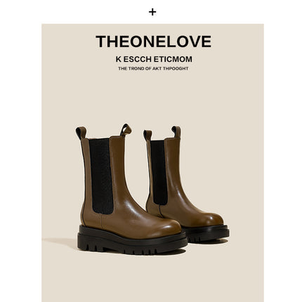 Grape mother Studiolee king fried back to the market ~ 2023 Chelsea boots smoke tube thick-soled short boots autumn and winter