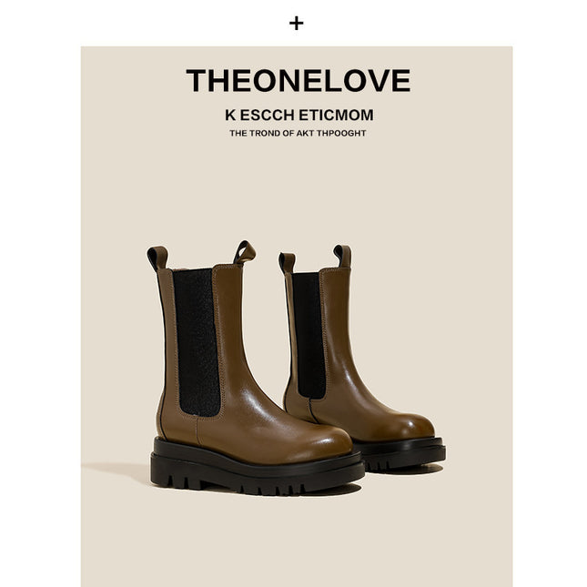Grape mother Studiolee king fried back to the market ~ 2023 Chelsea boots smoke tube thick-soled short boots autumn and winter