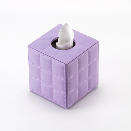 Leather Square Roll Paper Box Leather Household Paper Roll European Creative Tissue Box Hotel Living Room Guest Room Roll Paper Box