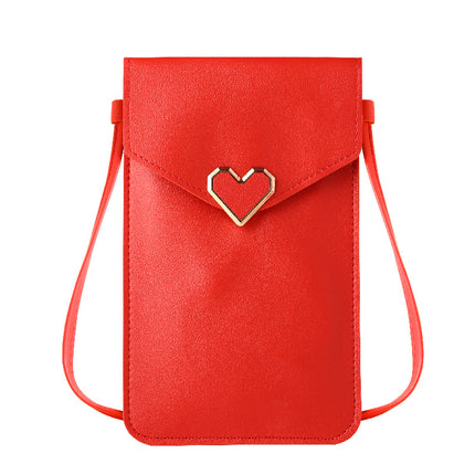 Mobile Phone Bag Women's Cross-Body Halter Mobile Phone Bag 2024 New Summer Vertical Style Lightweight Walking Touch Screen Small Bag