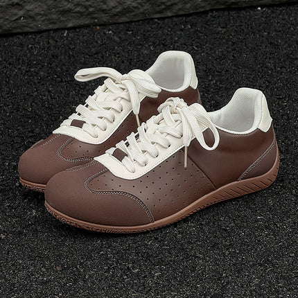 Super Popular Ballet Style Moral Training Shoes, Retro Lace-Up White Shoes, Versatile Breathable Casual Sneakers, Soft-Soled Forrest Gump Shoes Sc09