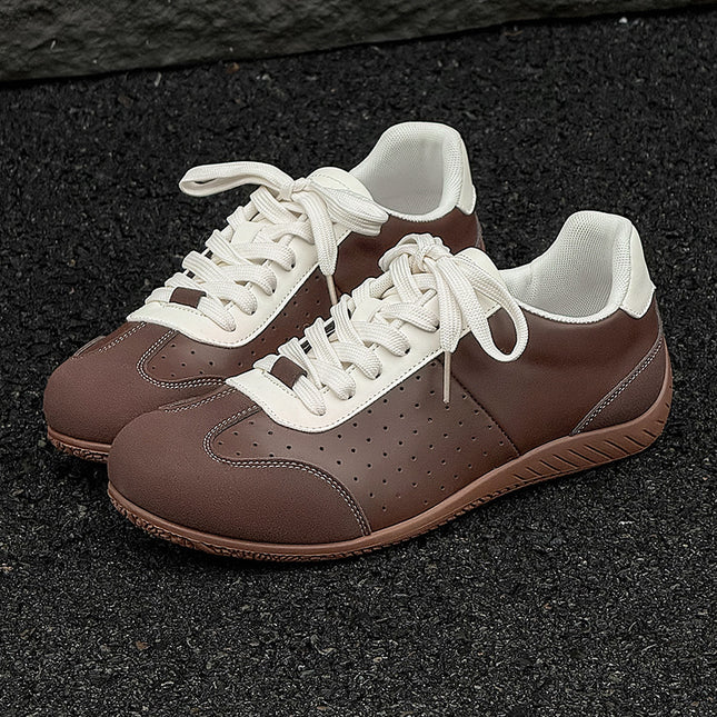 Super Popular Ballet Style Moral Training Shoes, Retro Lace-Up White Shoes, Versatile Breathable Casual Sneakers, Soft-Soled Forrest Gump Shoes Sc09