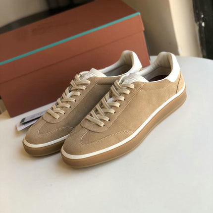 Guangdong Pure Original~Lp~Men's and Women's Moral Training Shoes Genuine Leather Lace-Up Casual Round-Toe Flats Sports Shoes Men's Sneakers Trendy
