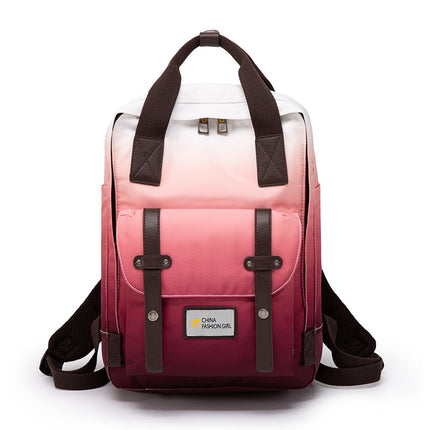 Backpack Women's Fashion Backpack Nylon Cloth Backpack Women's 2025 New Large Capacity Water-Repellent Travel School Bag