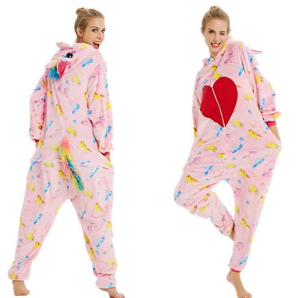 Autumn and winter new flannel gilded stars Tianma adult animal cartoon one-piece pajamas manufacturers home clothes wholesale