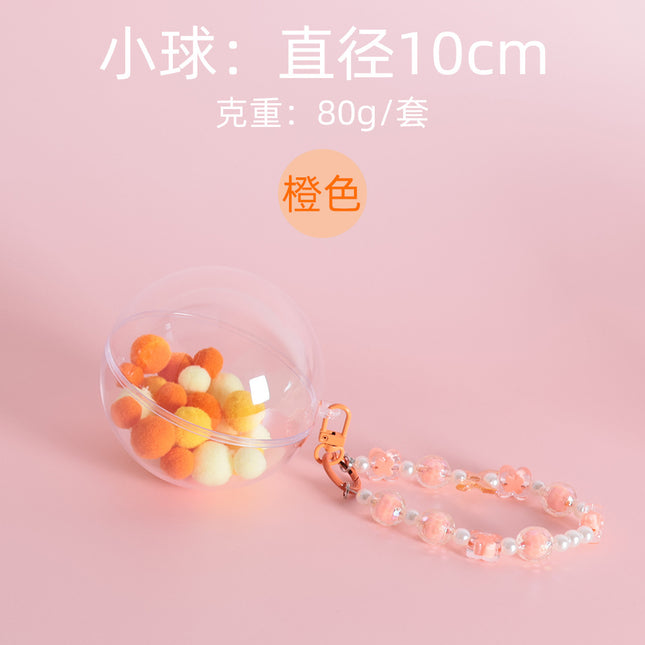 Acrylic Transparent Storage Display Ball Round Bag Keychain Pendant crybaby Cute Doll Storage Ball