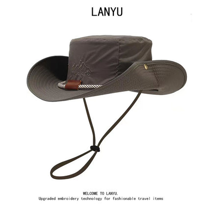 Outdoor Breathable Summer Fisherman Hat for Men and Women Camping Mountaineering Sun Protection Hat Fishing Sun Hat for Women and Men Large Brim Sun Protection
