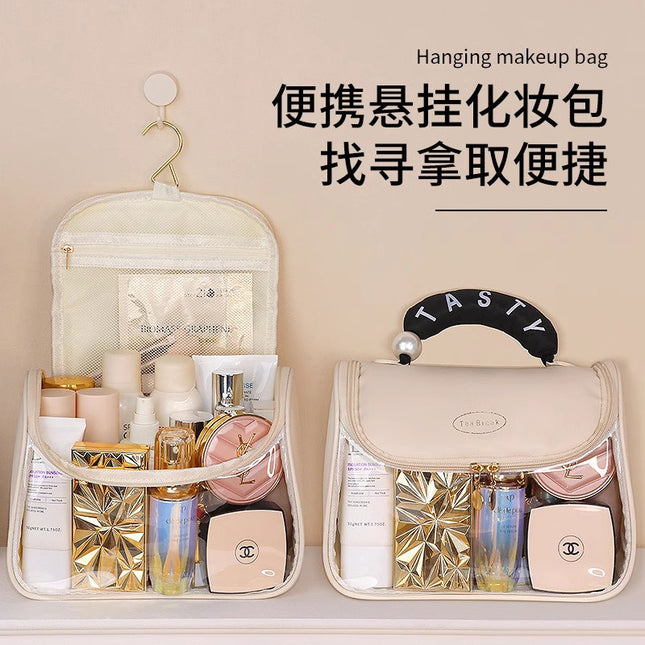 New Hook Toiletry Bag, High-End Portable Cosmetic Bag, Large-Capacity Hanging Storage Bag, Travel Handbag