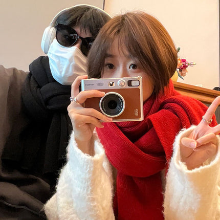 Christmas Series ~ New Year Red Atmosphere Scarf Collection Women's Winter ins Advanced Warm Scarf for Autumn and Winter