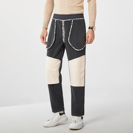Cross-Border Men's Pants Autumn and Winter New Casual Sports Thickened Long Pants Le Feng Graphene Men's Long Pants Warm Casual Pants