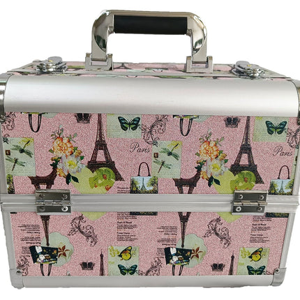 Manufacturer's Ready-Made Wholesale and Retail Professional Makeup Box, Beauty and Manicure Box, Double-Layer Large-Capacity Portable Makeup Box