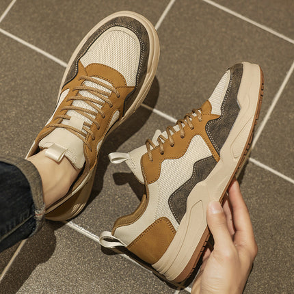 Men's Shoes Sports Shoes 2025 New Summer Breathable Boys Mesh Shoes Youth Fashion Casual Dad Sneakers