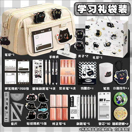 Cat Pencil Bag Large Capacity Transparent Storage Bag Girls 2025 New Super Popular Stationery Box Student High-End Pencil Bag