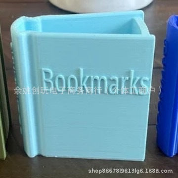 Cross-Border New Product Book Shaped Bookmark Holder 3D Printed Mini Bookshelf Bookmark Holder