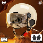 One size fits all / 3c moon shadow white [electroplated short double mirrors] heatmax all-season detachable ear protection