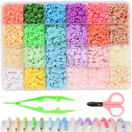European and American Cross-border 24-grid Clay Bead Bracelet Making Kit 3mm23 Color Bead Bracelet Making DIY Jewelry Kit