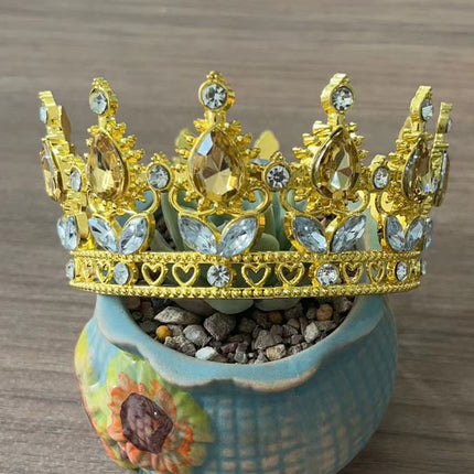 Cross-border Hot Water Drop Crown Mother's Day Diamond Crown Cake Decoration Ornaments Mother's Wife Goddess Crown