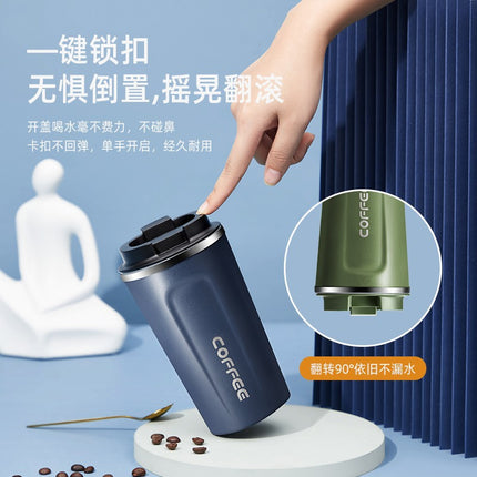European-style coffee vacuum cup portable portable cup 304 stainless steel mini couple water Cup car gift Cup wholesale