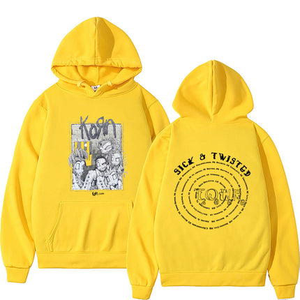 Rock Band Korn Sick &Amp Twisted Tour 2000 Hoodie Men Fashio