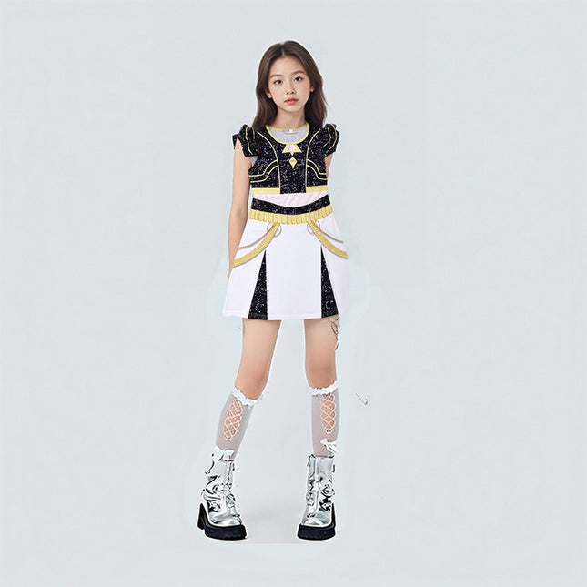 K-Pop Hunter Cosplay Costume Rumi Zoy Mirra Short Skirt Korean Girl Group Children's Stage Performance Costume