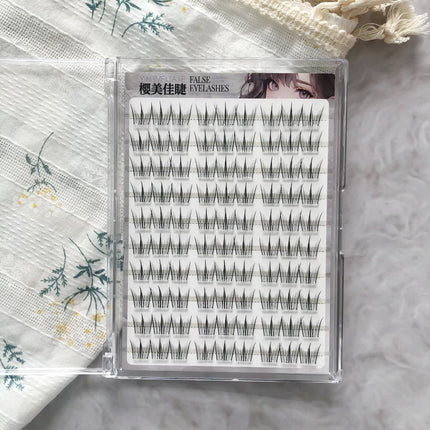 Yingmeijia Eyelashes Glue-Free Ten Rows of Clear Eyelashes Small Ballet Mother's Natural Artificial Segmented Novice Lazy New Product