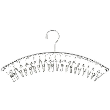 Stainless Steel Curved Clothes Rack Drying Rack Household Clothes Rack Clothes Hanger Clothes Clip Drying Socks Underwear and Underwear Socks Rack