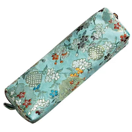 Chinese-Style Embroidered Pencil Case, National Style Pencil Box for Students, High-Capacity, Artistic, Exquisite Canvas Stationery Box Pencil Case