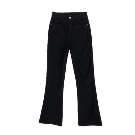 High-Waisted Flared Jeans for Women, Trendy Versatile Plus-Size Slimming Cropped Bootcut Pants