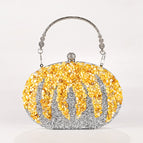 Pumpkin bag gold and silver portable O chain / 20X15X5cm