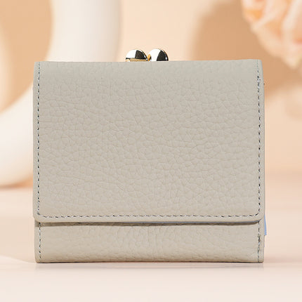Cross-border Japanese Genuine Leather Girl's Wallet Coin Bag rfid Anti-theft Brush Japanese Hot Sale Multi-function Women's Coin Purse