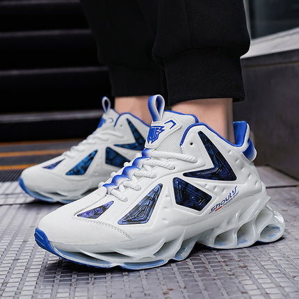 Cross-Border New Men's Blade-Soled Sports Shoes, Casual Running Shoes, Fashionable Korean Style Breathable Trendy Shoes, Blade Mesh Shoes